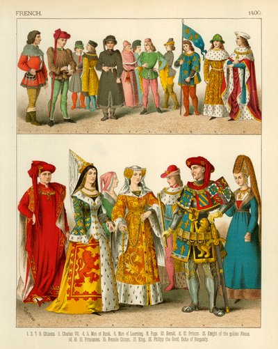 French Costume 1400 by Albert Kretschmer